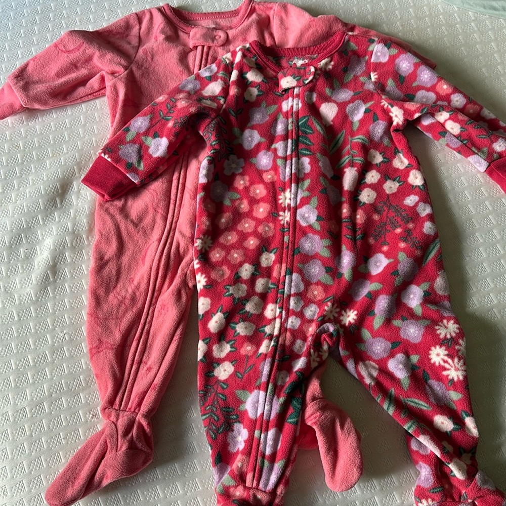 Baby girl warm onesies